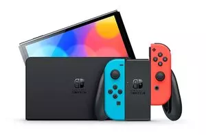 Nintendo Switch OLED Console - Red & Blue Joy-Con