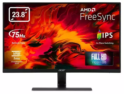 Acer monitor Nitro RG240Y Gaming, FULL HD 1920x1080, 23,8 IPS, 250 cd/m2, AMD FreeSync, HDMI, VGA, 75Hz, 1ms Acer monitor Nitro RG240Y Gaming, FULL HD 1920x1080, 23,8 IPS, 250 cd/m2, AMD FreeSync, HDMI, VGA, 75Hz, 1ms