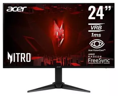 Acer monitor Nitro VG3 VG243Ybii Gaming, FULL HD 1920x1080, 23,8 IPS, 250 cd/m2, AMD FreeSync, HDMI, VGA, 75Hz, 1ms