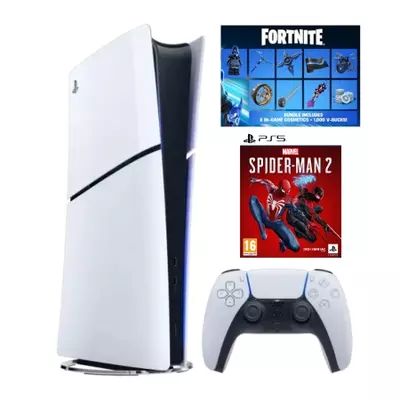 Sony Konzola Playstation 5 Slim Digital + Fortnite VCH + Marvels Spider-Man 2 SE VCH Sony Konzola Playstation 5 Slim Digital + Fortnite VCH + Marvels Spider-Man 2 SE VCH