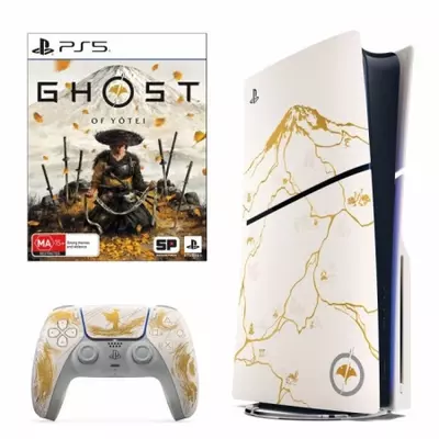Sony Konzola Playstation 5 Slim Ghost of Yotei Gold Limited Edition Bundle Sony Konzola Playstation 5 Slim Ghost of Yotei Gold Limited Edition Bundle