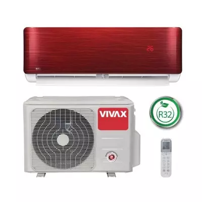 Vivax klima R-Design Inverter ACP-12CH35AERI+, Red, A+++/A++ klasa - Grijanje do -25C