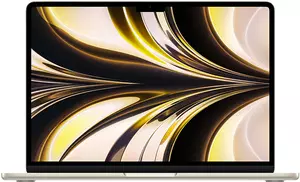 Apple MacBook Air, mly13cr/a, 13.6 Retina display 500nits, M2 chip 8‑core CPU, 8‑core GPU, 8GB RAM, 256GB SSD, Starlight, laptop